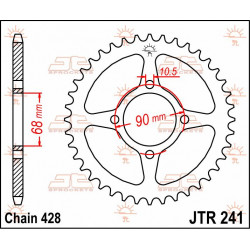 SPROCKET REAR 53T 428 - 12100771 - Dr Rider