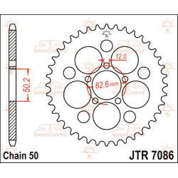 SPROCKET REAR 48T 530 ZINC - 12100794 - Dr Rider