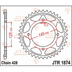 SPROCKET REAR 56T 428 - 12101059 - Dr Rider