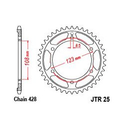 SPROCKET REAR 60T 428 - 12101065 - Dr Rider