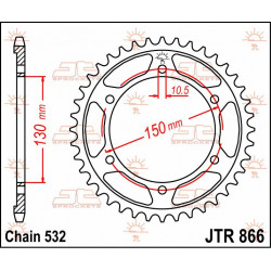 SPROCKET REAR 43T 532 - 12101088 - Dr Rider