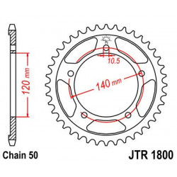 SPROCKET REAR 47T 530 - 12101359 - Dr Rider