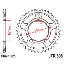 SPROCKET REAR 42T 525 - 12101369 - Dr Rider