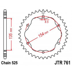 SPROCKET REAR 39T 525 - NEEDS  - 12101457 - Dr Rider