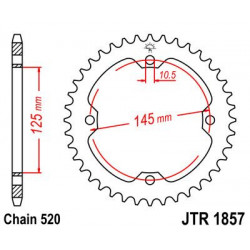 SPROCKET REAR 38T 520 BLK - 12101617 - Dr Rider