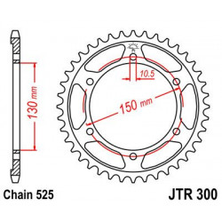 SPROCKET REAR T42 525 BLK - 12101653 - Dr Rider