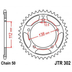 SPROCKET REAR 44T 530 BLK - 12101657 - Dr Rider