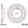 SPROCKET REAR 44T 530 BLK - 12101657 - Dr Rider