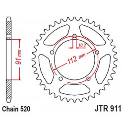 SPROCKET REAR 46T 520 - 12102836 - Dr Rider