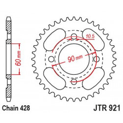 SPROCKET REAR 41T 428 - 12102837 - Dr Rider