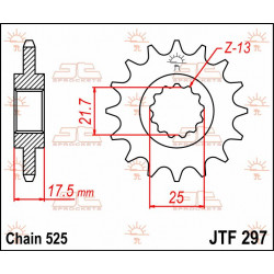 SPROCKET FRONT 15T 525 - 12120567 - Dr Rider