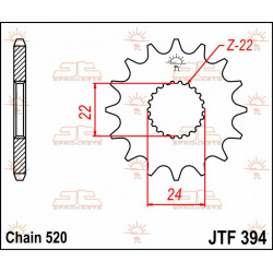 SPROCKET FRONT 15T 520 - 12120576 - Dr Rider