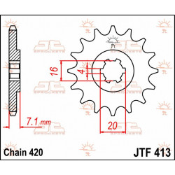 SPROCKET FRONT 12T 420 - 12120581 - Dr Rider