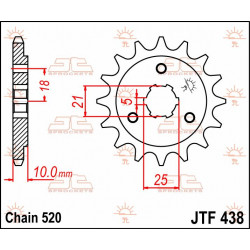 SPROCKET FRONT 15T 520 - 12120591 - Dr Rider