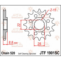 SPROCKET FRONT 15T 520 SC - 12120775 - Dr Rider