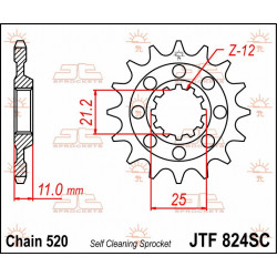 SPROCKET FRONT 14T 520 SC - 12120777 - Dr Rider