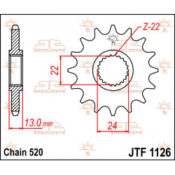 SPROCKET FRONT 16T 520 - 12120779 - Dr Rider