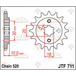 SPROCKET FRONT 12T 520 - 12120781 - Dr Rider