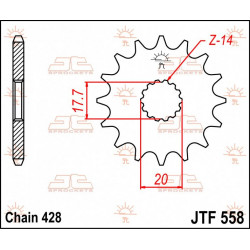 SPROCKET FRONT 18T 428 - 12120807 - Dr Rider