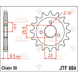 SPROCKET FRONT 21T 530 - 12120833 - Dr Rider
