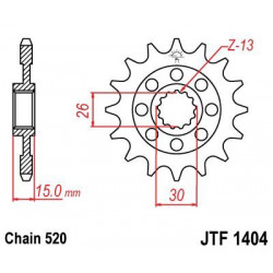 SPROCKET FRONT 17T 520 - 12121016 - Dr Rider