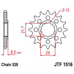 SPROCKET FRONT 16T 520 - 12121219 - Dr Rider