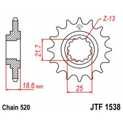 SPROCKET FRONT 13T 520 - 12121221 - Dr Rider