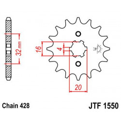 SPROCKET FRONT 13T 428 - 12121222 - Dr Rider