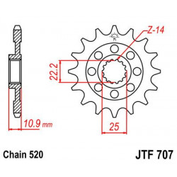 SPROCKET FRONT 16T 520 - 12121226 - Dr Rider
