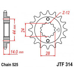SPROCKET FRONT 16T 525 RU - 12121259 - Dr Rider
