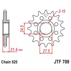 SPROCKET FRONT 16T 525 - 12121309 - Dr Rider