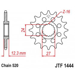 SPROCKET FRONT 17T 520 - 12121312 - Dr Rider