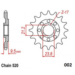 FRONT SPROCKET 520 12T - 12121464 - Dr Rider