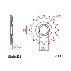 FRONT SPROCKET 520 13T - 12121479 - Dr Rider