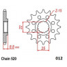FRONT SPROCKET 520 15T - 12121485 - Dr Rider