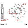 STEEL FRONT SPROCKET (420-14T) - 12121488 - Dr Rider