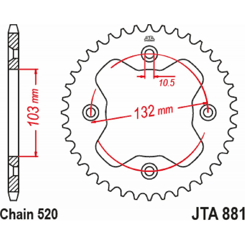 SPROCKET RL 520 38T ORG - 12112702 - Dr Rider