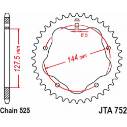 SPROCKET REAR 41T 525 BLK - NE - 12112790 - Dr Rider