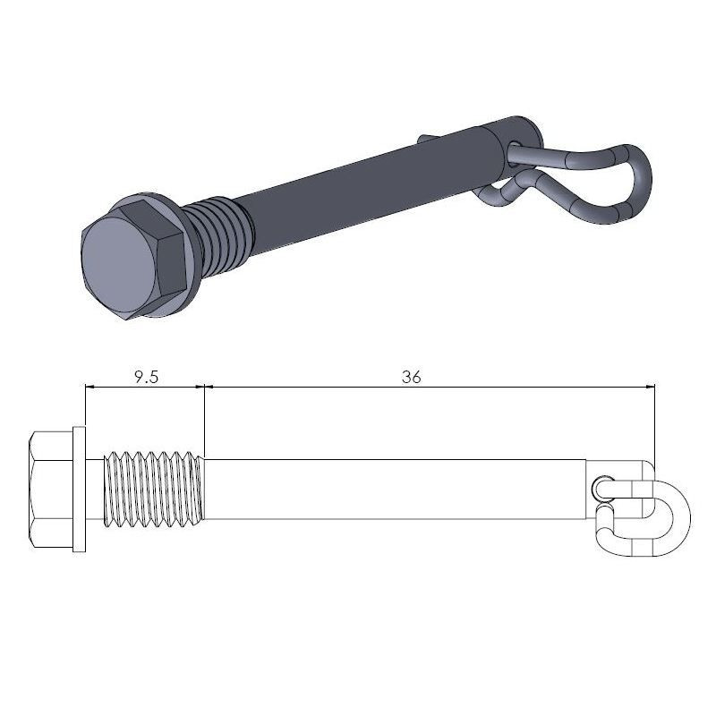 BRAKE PAD PIN - 17020391 - Dr Rider