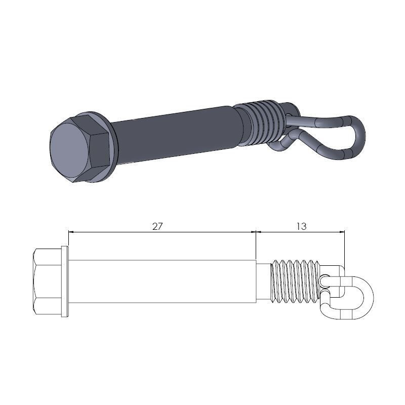 BRAKE PAD PIN - 17020393 - Dr Rider