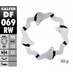 BRAKE DISC FIXED WAVE GROOVED - 17111712 - Dr Rider