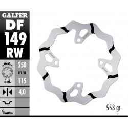 BRAKE DISC FIXED WAVE GROOVED - 17111715 - Dr Rider