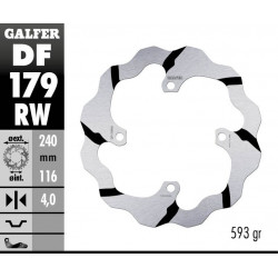 BRAKE DISC FIXED WAVE GROOVED - 17111718 - Dr Rider