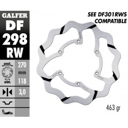 BRAKE DISC FIXED WAVE GROOVED - 17111727 - Dr Rider