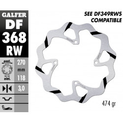 BRAKE DISC FIXED WAVE GROOVED - 17111738 - Dr Rider