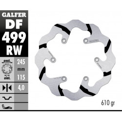 BRAKE DISC FIXED WAVE GROOVED - 17111741 - Dr Rider