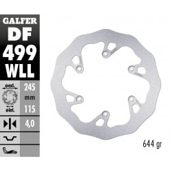 BRAKE DISC FIXED WAVE SOLID - 17111742 - Dr Rider