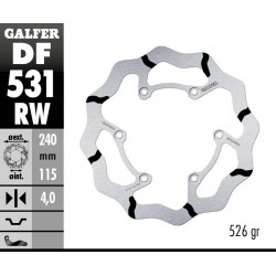 BRAKE DISC FIXED WAVE GROOVED - 17111745 - Dr Rider