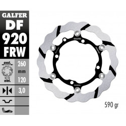 BRAKE DISC FLOAT WAVE GROOVED - 17111785 - Dr Rider