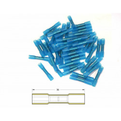 Bout à bout à sertir thermo-rétractable BIHR Ø1,5/2,5mm² - 50pcs transparent bleu - Dr Rider